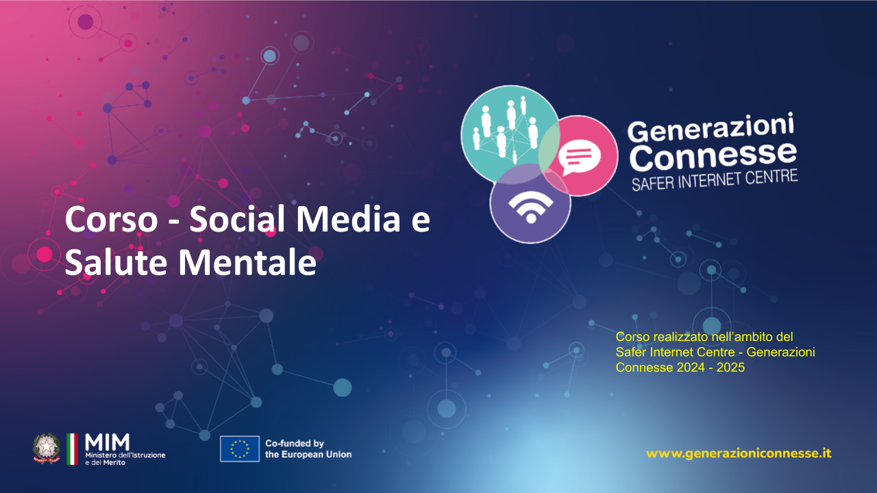 Corso - Social Media e Salute Mentale